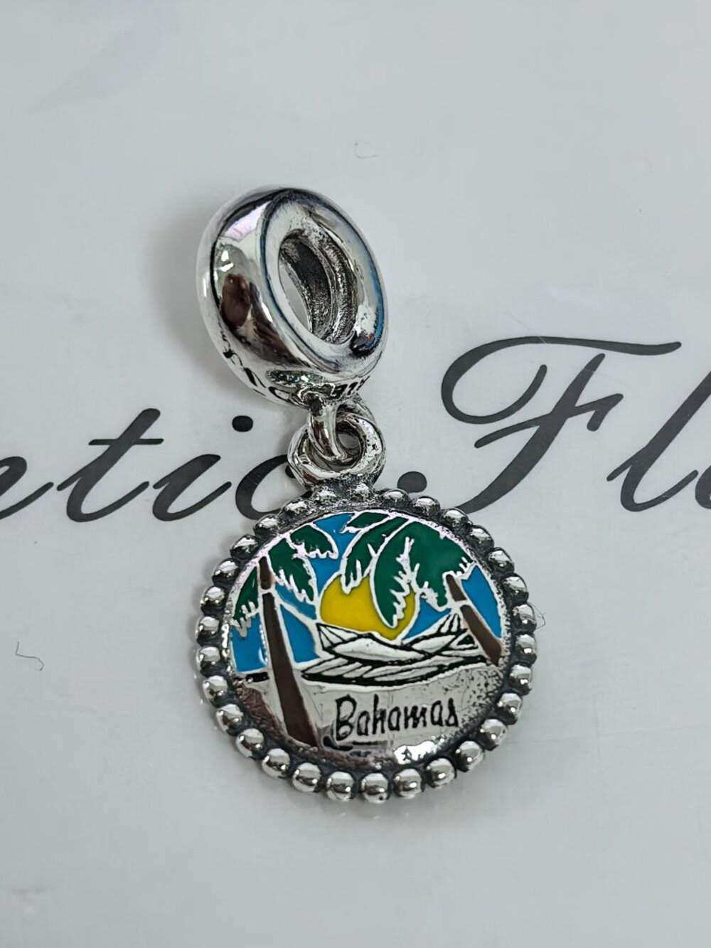 Pandora Bahamas Beach Coconut Trees Charm, S925 Silver Jewelry Bracelets
